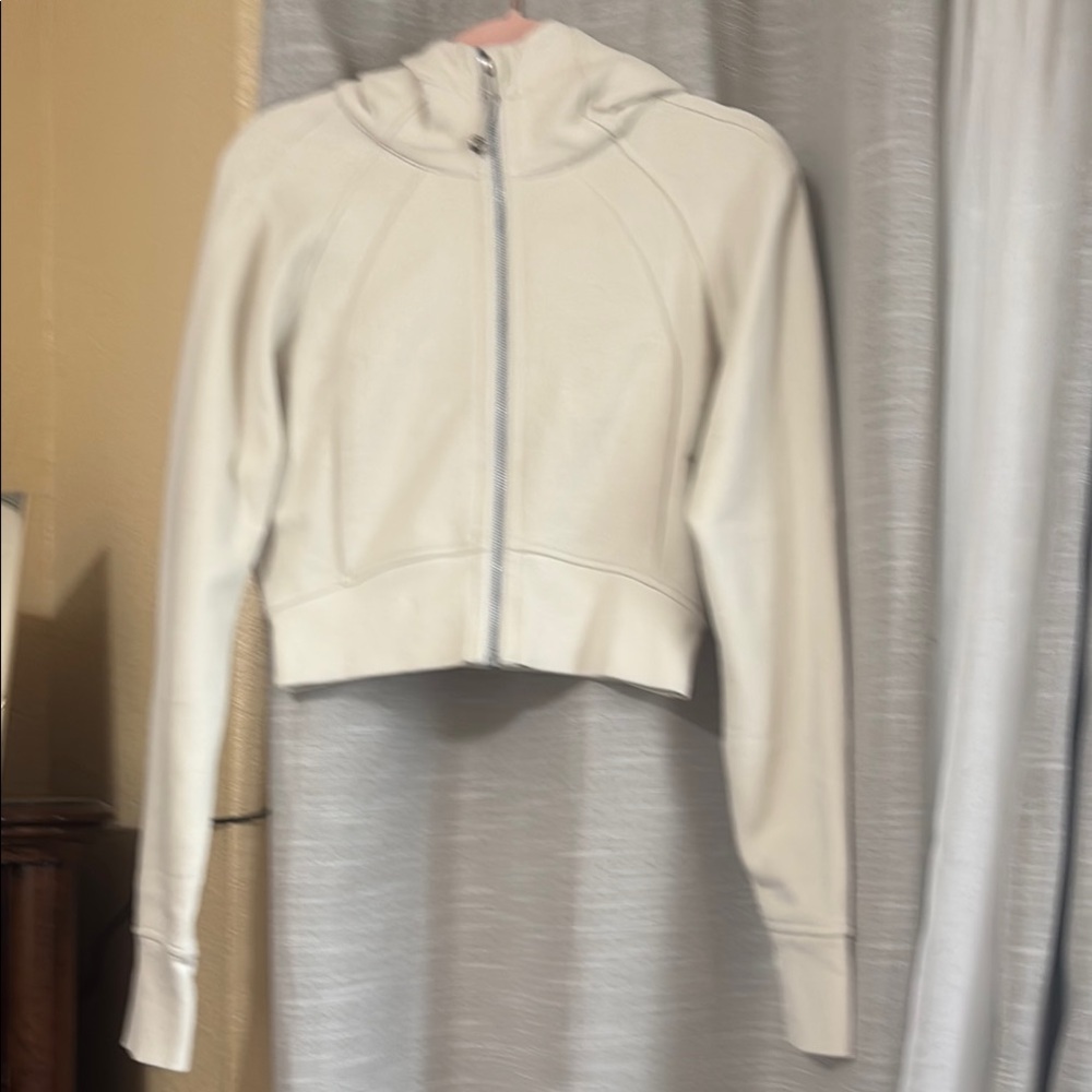 Cream Zip-Up Hoodie